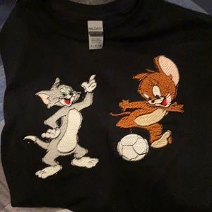 Tom&jerry in 3D embroidery